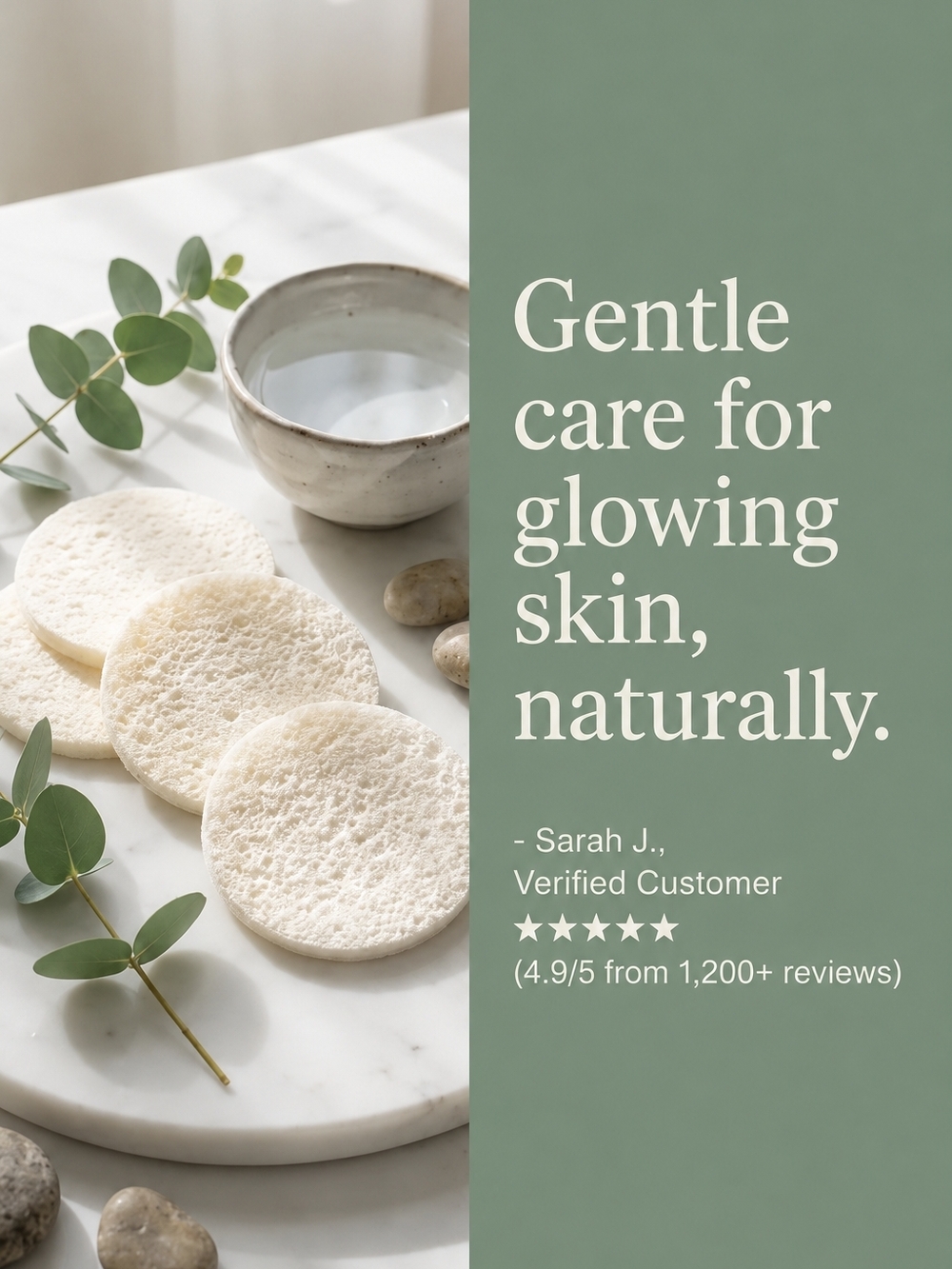 Natural Botanical Facial Cleansing Sponges - 30pk